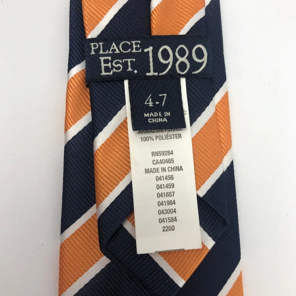 Youth Place clasp/Clip Tie Adjustable neck strap Size 4-7